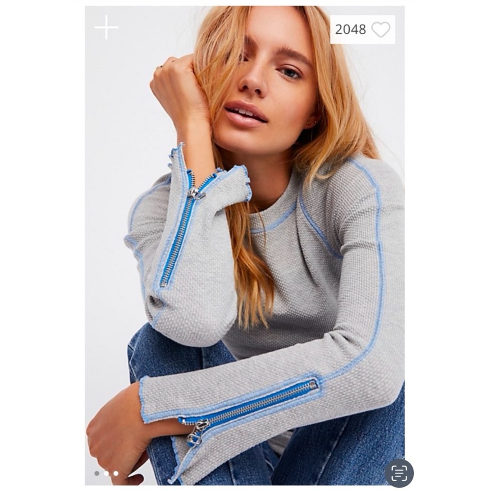 Free People Zip It Cuff Thermal - Picture 2 of 6